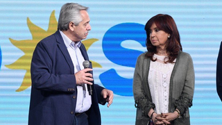 Alberto Fernández y la vicepresidenta Cristina Fernández