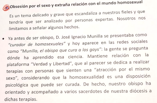Del informe de los curas donostiarras sobre Munilla