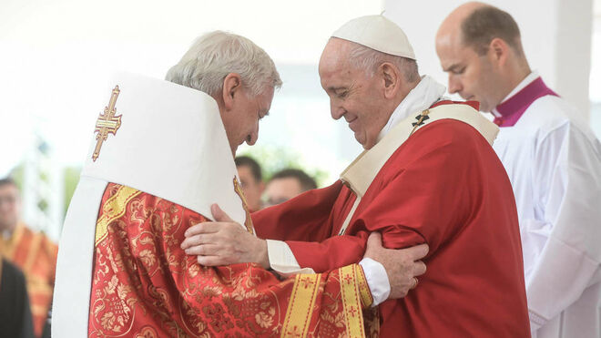 El Papa y Jan Babják durante su encuentro.