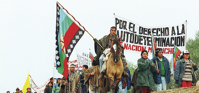 Manifestación pueblo Mapuche