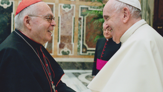 El cardenal Aquilino Bocos y el papa Francisco