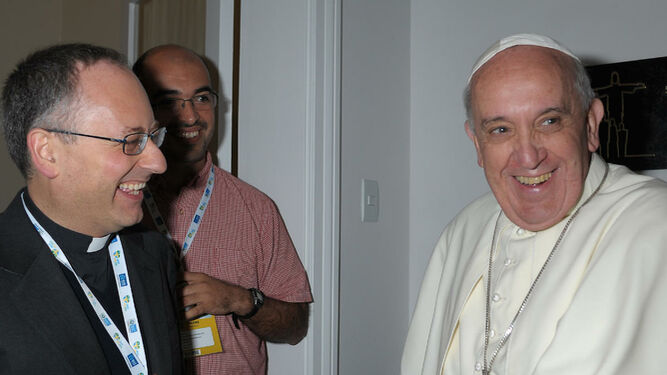 Spadaro y el Papa.