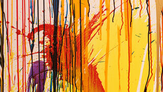 Una pintura de la exhibición