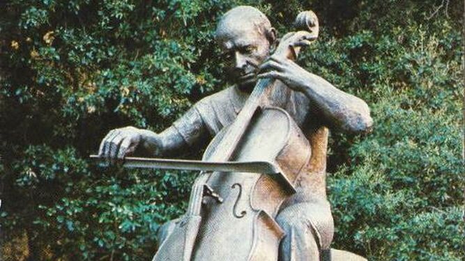 Pau Casals, escultura en Montserrat.