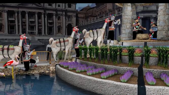 Presentación del pesebre en Perú