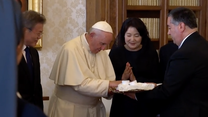 Papa y presidente de Corea