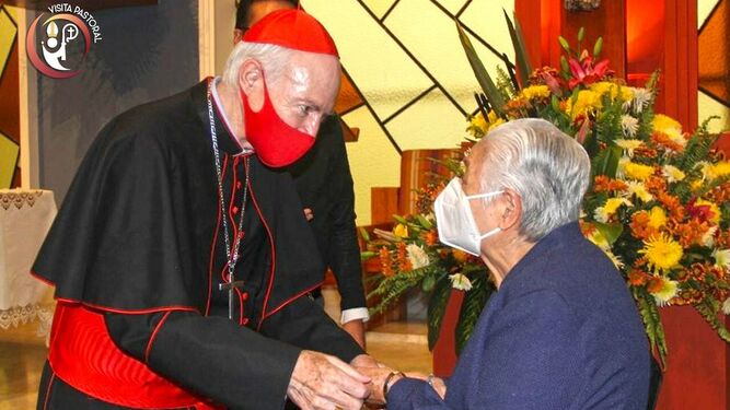 Card. Carlos Aguiar a los miembros de la comunidad en la Visita Pastoral 2021