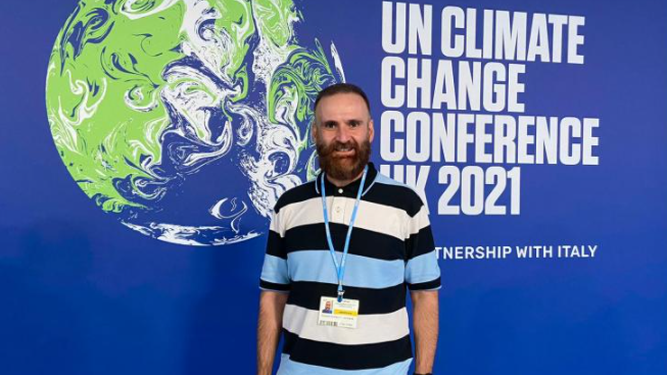 Eduardo Agosta, en la COP26 de Glasgow