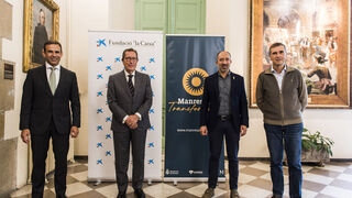 Representantes del ayuntamiento de Manresa y Fundación "la Caixa"