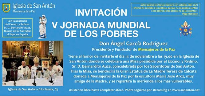 Invitación a la misa en San Antón