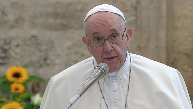 El Papa, en Asís