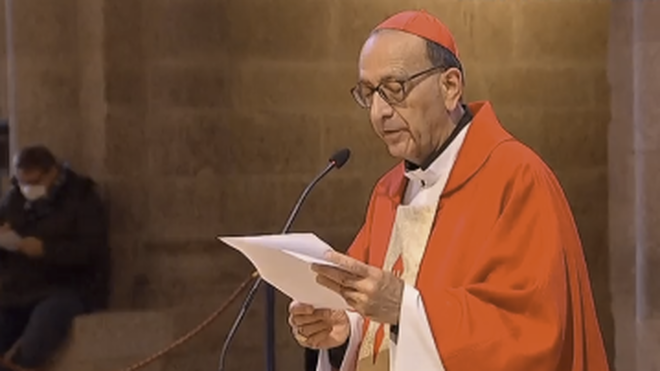 Omella, durante su ofrenda al Apóstol