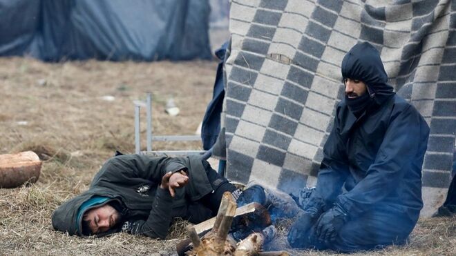 Migrantes en la frontera entre Bielorrusia y Polonia