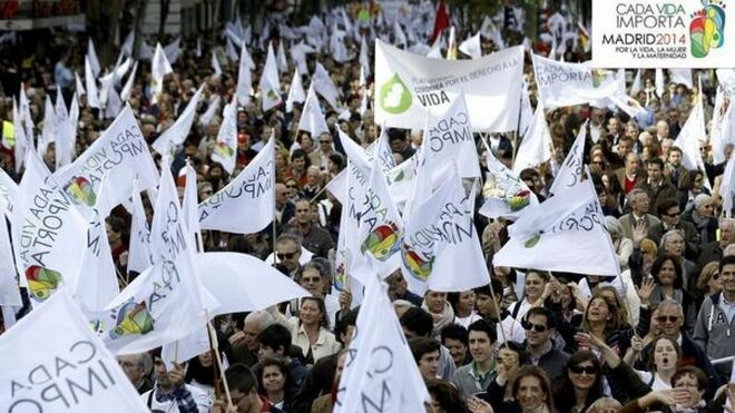 Manifestación promovida por Cada vida importa.