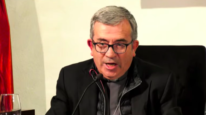 Luis Argüello, durante su intervención en la Semana Social