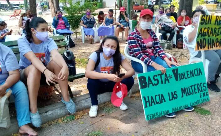 Manifestación campesinos Paraguay