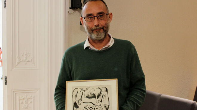 José Naranjo Noble, tras recibir el premio Memorial Joan Gomis.