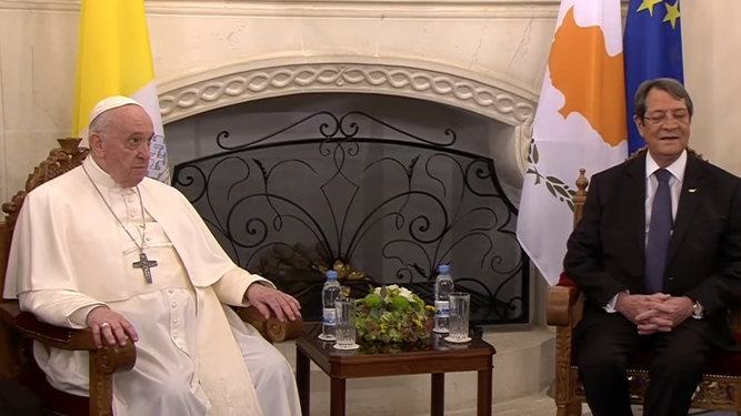 Papa y presidente de Chipre