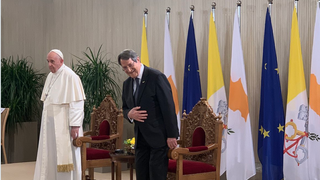 El Papa y el presidente de Chipre