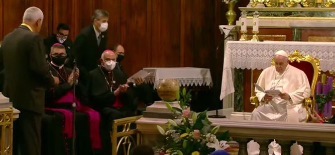 Rokos, con el Papa Francisco