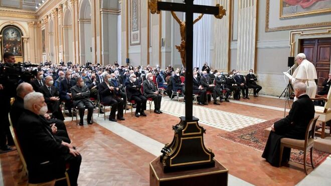 Francisco con la Unión de Juristas Católicos Italianos
