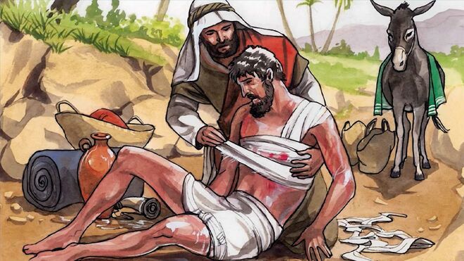 El buen samaritano.