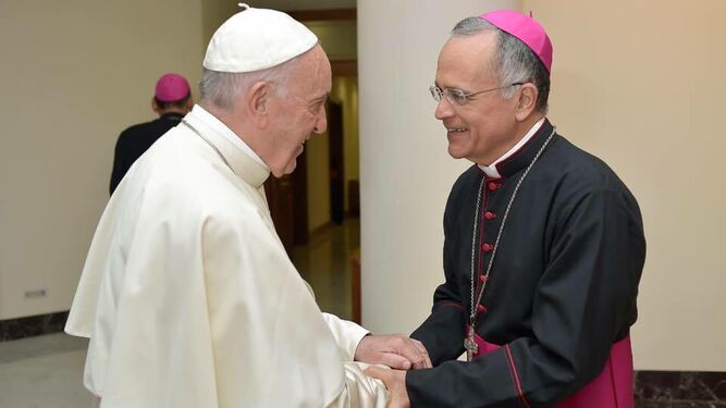 Silvio Báez, con el Papa