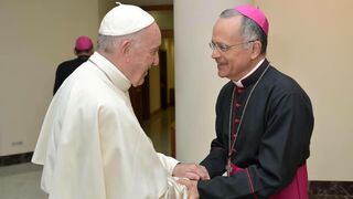 Silvio Báez, con el Papa