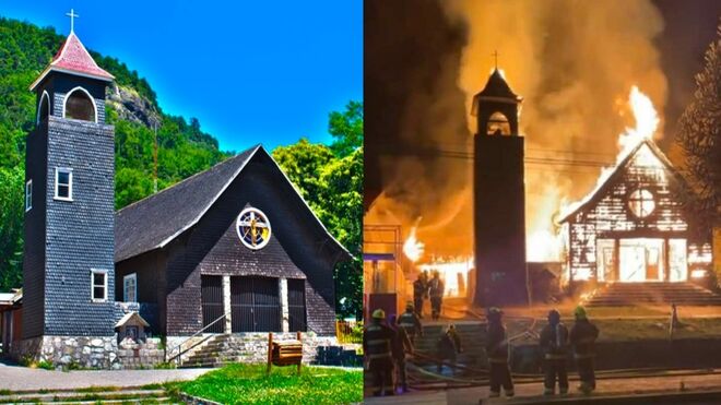 Incendio Parroquia de San Sebastián de Curarrehue