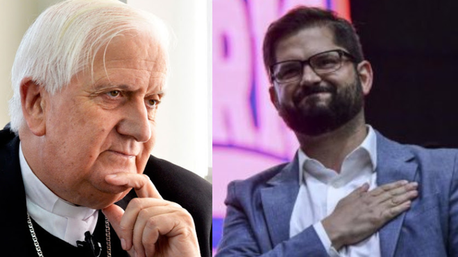 Alejandro Goic (izquierda) y Gabriel Boric