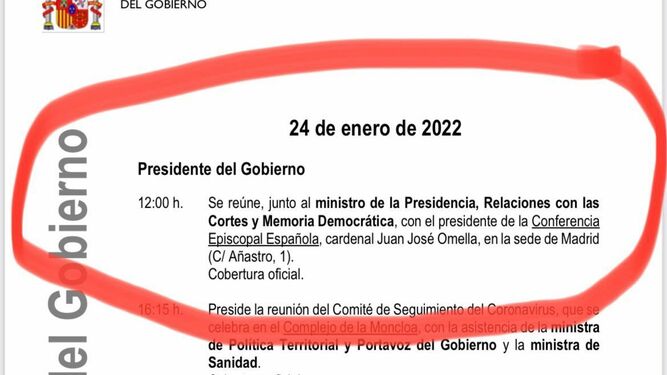 La reunión, en agenda