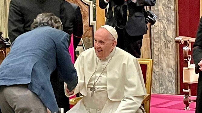 Jesús Bastante saluda al Papa
