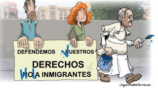 Papa y emigrantes