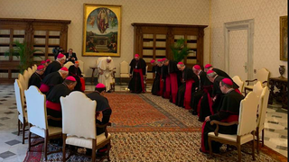 Francisco, con los obispos españoles