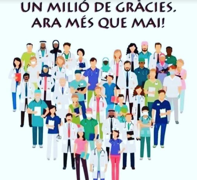 Gracias a los sanitarios