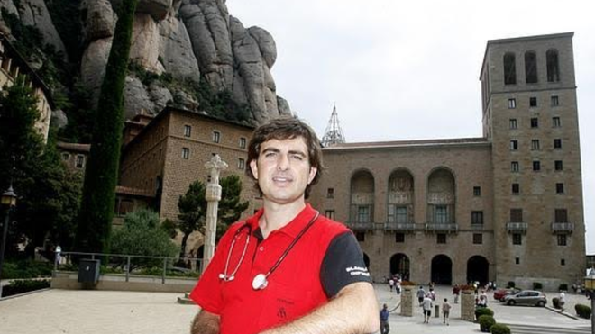 Jordi Blancafort, enfermero en Montserrat