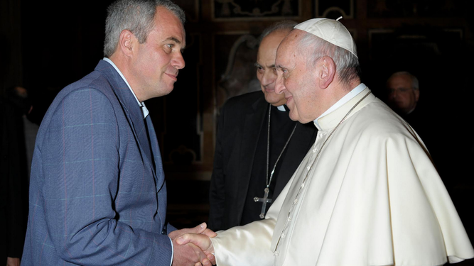Papa Francisco y Cristiano Morsolin