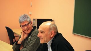 Maixabel Lasa junto a Galo Bilbao