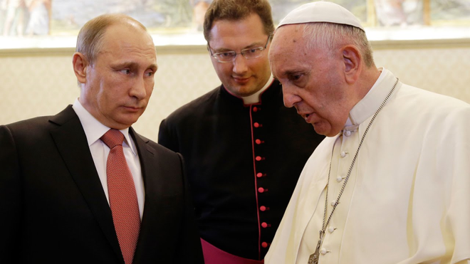Francisco y Vladimir Putin