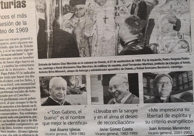 Tres vicarios generales de Don Gabino