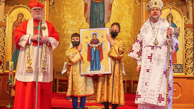 El cardenal Marx y el arzobispo ucraniano