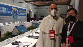 Cobo y Xabier Gómez, op, en el encuentro de Florencia