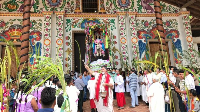 Padre Fabio Garbari en San Ignacio de Moxos