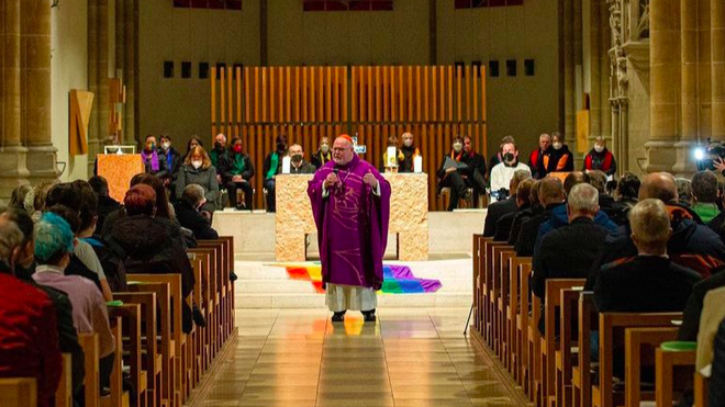 Marx, durante la celebración de los 20 años de los servicios queer en Múnich