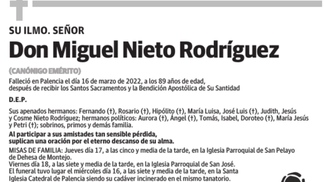In memoriam: Miguel Nieto Rodríguez