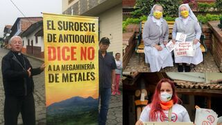 Collage con varias imágenes de movilizaciones