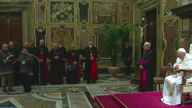 Oración del Papa con los pueblos originarios de Canadá