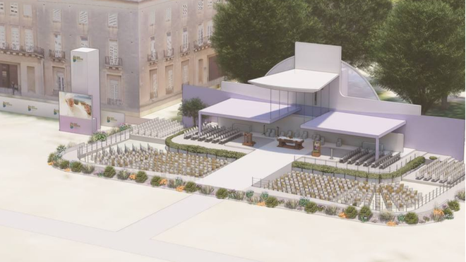 Palco de la visita del Papa a Hal Far en Malta