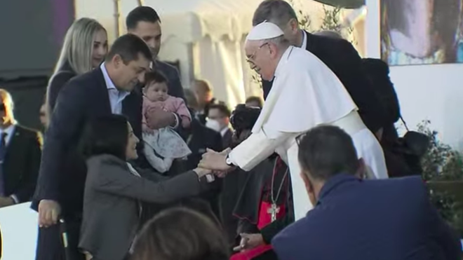 Francisco, con las familias