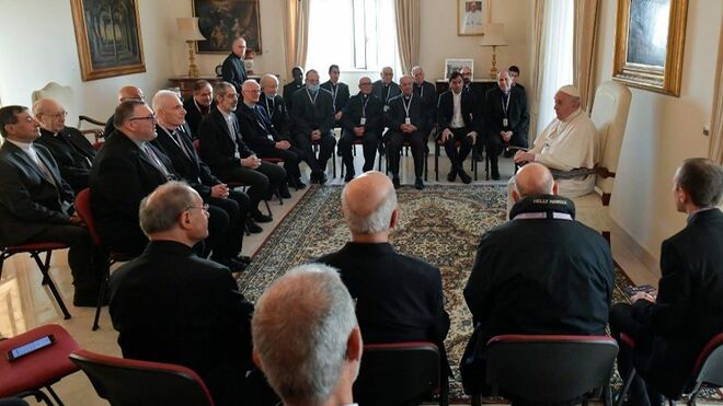 El Papa Francisco, con los jesuitas